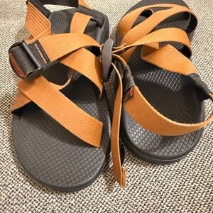 Chaco Orange and Black Sandals